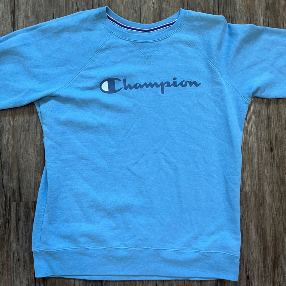 Large Champion Kids Light Blue Sweatshirt